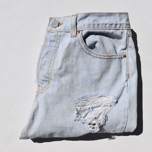 Nasty Gal Highwaisted Distressed Jean